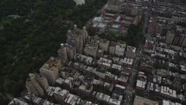 4K aerial stock footage Upper West Side, Museum of Natural History, Midtown Manhattan, New York Aerial Stock Footage | AX87_145