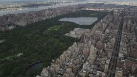 4K aerial stock footage Fly over Upper East Side, Central Park, Metropolitan Museum of Art, New York Aerial Stock Footage | AX87_153
