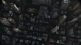 4K aerial stock footage of a Bird's eye view, New York Public Library, Midtown Manhattan, New York, sunrise Aerial Stock Footage | AX90_073