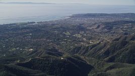 5K aerial stock footage Santa Barbara seen from Santa Ynez Mountains, California Aerial Stock Footage | AXSF01_029