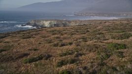 5K aerial stock footage approach and fly over coastal cliffs, Big Sur, California Aerial Stock Footage | AXSF03_080