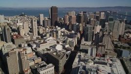 5K aerial stock footage a view of skyscrapers in Downtown San Francisco, California Aerial Stock Footage | AXSF05_073