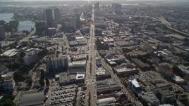 5K aerial stock footage of tilting from Broadway to reveal Downtown Oakland, California Aerial Stock Footage | AXSF09_017