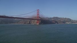 5K aerial stock footage of the Marin side of Golden Gate Bridge, San Francisco, California Aerial Stock Footage | AXSF09_044