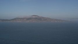 5K aerial stock footage of panning across Angel Island, San Francisco Bay, San Francisco, California Aerial Stock Footage | AXSF09_051