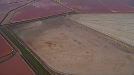 5K aerial stock footage of a reverse view salt marshes, Newark, California Aerial Stock Footage | AXSF11_014