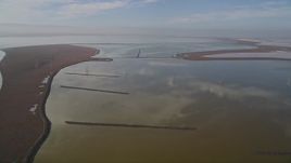 5K aerial stock footage of flying over wetlands in Newark, California Aerial Stock Footage | AXSF11_016