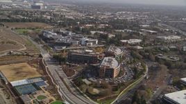 5K aerial stock footage of flying by Googleplex, Mountain View, California Aerial Stock Footage | AXSF11_036