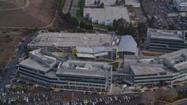 5K aerial stock footage flyby Yahoo! Campus office buildings, Sunnyvale, California Aerial Stock Footage | AXSF11_058