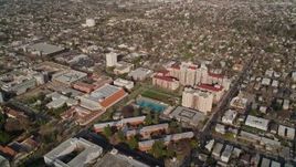5K aerial stock footage of orbiting San Jose State University, Downtown San Jose, California Aerial Stock Footage | AXSF12_004
