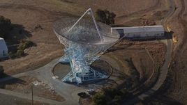 5K aerial stock footage orbit The Dish, zoom out to wider view, Stanford Foothills, Stanford, California Aerial Stock Footage | AXSF12_052