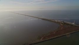 5K aerial stock footage of the San Mateo Bridge, Hayward, California Aerial Stock Footage | AXSF12_079