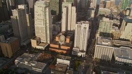 5K aerial stock footage flyby St. Regis Museum Tower to reveal San Francisco Museum of Modern Art, Downtown San Francisco, California Aerial Stock Footage | AXSF13_016