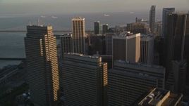 5K aerial stock footage flyby downtown skyscrapers, reveal Bay Bridge in Downtown San Francisco, California Aerial Stock Footage | AXSF13_046