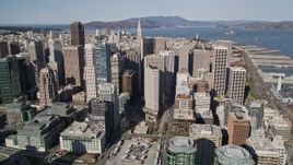 5K aerial stock footage of the city's buildings and tall skyscrapers, Downtown San Francisco, California Aerial Stock Footage | AXSF15_007