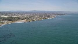 5K aerial stock footage of coastal neighborhoods in Santa Cruz, California Aerial Stock Footage | AXSF15_094
