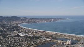 5K aerial stock footage of the Monterey Peninsula and Monterey coastal community, Monterey, California Aerial Stock Footage | AXSF15_119