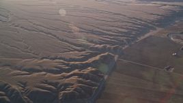 5K aerial stock footage of deep cracks in the desert, Cuyama Valley, California Aerial Stock Footage | AXSF17_030