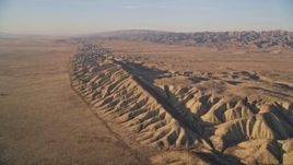 5K aerial stock footage of approaching the San Andreas Fault, San Luis Obispo County, California Aerial Stock Footage | AXSF17_034