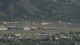 HD stock footage aerial video of Bob Hope International Airport in Burbank, California Aerial Stock Footage | CAP_004_003