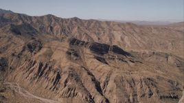 HD stock footage aerial video of arid desert mountain ridges, Mojave Desert, California Aerial Stock Footage | CAP_005_018