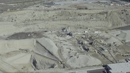 HD stock footage aerial video flyby a working quarry in Asuza, California Aerial Stock Footage | CAP_012_019