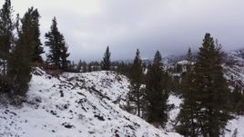 4K stock footage aerial video of flying low over snowy mountain slopes, Inyo National Forest, California Aerial Stock Footage | CAP_015_003