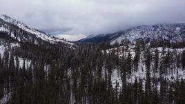 4K stock footage aerial video of a wide view of snowy mountain slopes, Inyo National Forest, California Aerial Stock Footage | CAP_015_004
