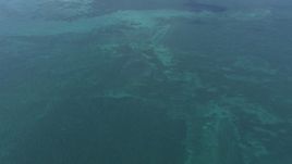 HD stock footage aerial video of a bird's eye view of the Atlantic Ocean near Miami, Florida Aerial Stock Footage | CAP_020_031