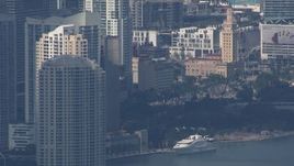 HD stock footage aerial video of the city's skyscrapers, Miami, Florida Aerial Stock Footage | CAP_020_046