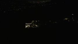 5K aerial stock footage orbiting the Griffith Observatory at night, Los Angeles, California Aerial Stock Footage | DCA01_003E