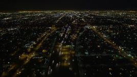 5K aerial stock footage following Highway 110 at night, Los Angeles, California Aerial Stock Footage | DCA01_065