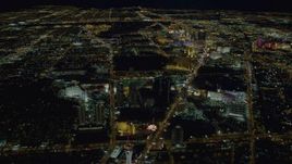 4K aerial stock footage of Las Vegas city sprawl, Nevada Night Aerial Stock Footage | DCA03_085