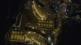 4K aerial stock footage of Encore, Wynn, The Palazzo, Las Vegas, Nevada Night Aerial Stock Footage | DCA03_121