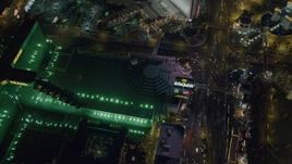 4K aerial stock footage of MGM Grand, Las Vegas, Nevada Night Aerial Stock Footage | DCA03_138