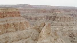 4K aerial stock footage of rock walls and formations in Grand Canyon, Arizona Aerial Stock Footage | DCA04_028