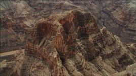 4K aerial stock footage of approaching a rock formation in Grand Canyon, Arizona Aerial Stock Footage | DCA04_042
