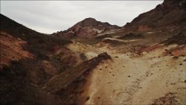 4K aerial stock footage of flying over desert dunes toward Hiller Mountains, Nevada Aerial Stock Footage | DCA04_070