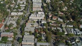 4K aerial stock footage of flying by a residential neighborhood, Hollywood, California Aerial Stock Footage | DCA05_019