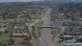 4K aerial stock footage of following Highway 101, Agoura Hills, California Aerial Stock Footage | DCA05_150
