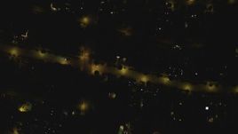 4K aerial stock footage of a bird's eye view of residential neighborhoods, Beverly Hills, California, night Aerial Stock Footage | DCA07_106
