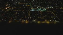 4K aerial stock footage of flying by residential neighborhood, Venice, California, night Aerial Stock Footage | DCA07_170