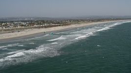 4K aerial stock footage orbit kite surfers near the beach, Coronado, California Aerial Stock Footage | DCA08_028