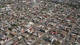 4K aerial stock footage of dense urban neighborhoods in Tijuana, Mexico Aerial Stock Footage | DCA08_045