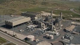 4K aerial stock footage of an orbit of a power plant in Otay Mesa, California Aerial Stock Footage | DCA08_097E