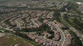4K aerial stock footage of flying over suburban tract homes, Chula Vista, California Aerial Stock Footage | DCA08_117E