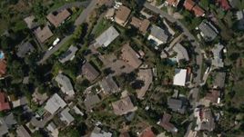 4K aerial  video of a bird's eye of suburban neighborhoods, Spring Valley, California Aerial Stock Footage | DCA08_130