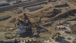 5K aerial stock footage orbit quarry buildings in Pacoima, California Aerial Stock Footage | DCLA_100