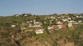 5K aerial stock footage approach hilltop mansions in Malibu, California Aerial Stock Footage | DCLA_162