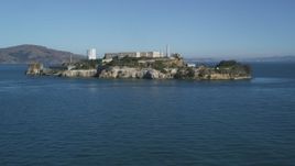 5K aerial stock footage Fly over San Francisco Bay to approach Alcatraz, San Francisco, California Aerial Stock Footage | DCSF05_021